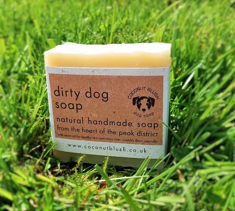 Handmade Natural Cold Pressed Dog Soap with Neem Oil - 80g - On The ...